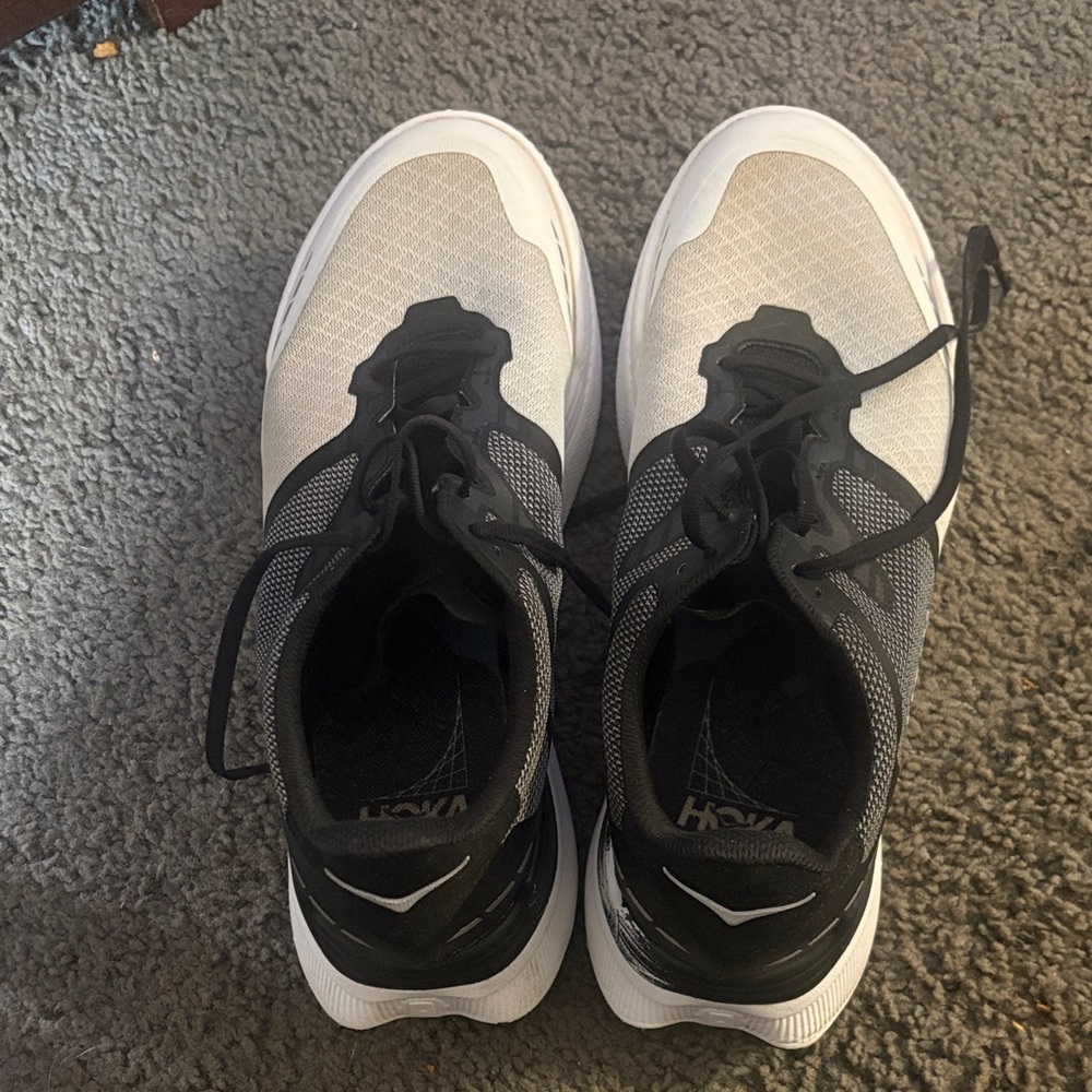 Hoka Black and White Running Shoes